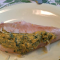 El cooksnap de Lucia Larrea cuando hizo Pechugas de pollo rellenas con espinaca y queso crema.