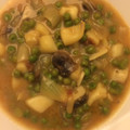 El cooksnap de espita cuando hizo Sepia con guisantes y champiñones.