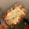 El cooksnap de Julieta Taras cuando hizo Canelones de espinaca y mozzarella con salsa fileto.