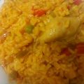 El cooksnap de Manu Marín Molina cuando hizo Paella sencilla con pollo y guisantes.