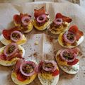 Lauren's cooksnap of when they made Lauren's Deviled Eggs.