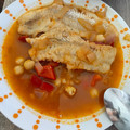 El cooksnap de Débora Cantero Martínez cuando hizo Guiso de garbanzos con merluza para la Cuaresma.
