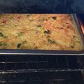 El cooksnap de Valeria Rodriguez Saravia cuando hizo Soufflé de zapallitos y zanahoria acompañado con ensalada.