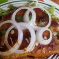 El cooksnap de LuzMa SG cuando hizo Enchiladas Rojas rellenas de queso y cebolla.