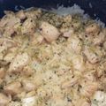 El cooksnap de Marita Labella cuando hizo Pollo al verdeo y mostaza con arroz.