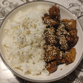 El cooksnap de tatiana lopez cuando hizo Arroz con pollo teriyaki.