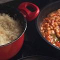 El cooksnap de Pily Gonzalez Bolaños cuando hizo Moros y cristianos caseros.