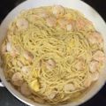 aaasmommy's cooksnap of when they made Shrimp Scampi.
