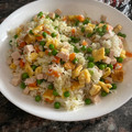 El cooksnap de Daphne Anrubia Duart cuando hizo Arroz frito tres delicias.(Thermomix).