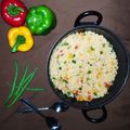 Bhavika Suchak 's cooksnap of when they made સેઝવાન ફ્રાઇડ રાઇસ (Schezwan Fried Rice Recipe In Gujarati).