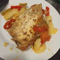 El cooksnap de Angel Sanz Rodriguez cuando hizo Lubina al horno con guarnición🐟🐟🐟🍅🍅🥔🥔🧅🧅.