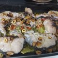 El cooksnap de Oscar cuando hizo Merluza al horno con pimientos.