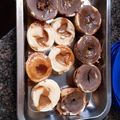 El cooksnap de mar l cuando hizo Muffins de vainilla y cacao 🍫 con ❤️ de dulce de leche.