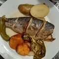 El cooksnap de Moratiko Man cuando hizo Lubina con base de patata al horno.