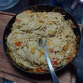 El cooksnap de Sofía Papaianni cuando hizo Fideos con salsa caserita fácil de vegetales 🌸🌿.