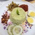 Cooksnap lubna semasa beliau membuat Nasi Lemak Pandan.