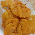 Saira Abdullah's cooksnap of when they made Alo pakoras.