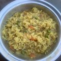 Disha Mishra का कुकस्नैप जब उन्होंने मसाला मैगी(masala maggi recipe in hindi) बनाया था।