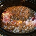 Joel Shrader 's cooksnap of when they made Dr. Pepper Pulled Pork in the Slow Cooker.