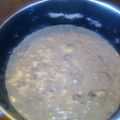 El cooksnap de Sukii Sanz cuando hizo Pasta con Salsa de Champiñones al Vino Tinto.