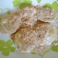 El cooksnap de Lourdes Rosas cuando hizo Sorrentinos caseros de jamón y queso con salsa rosa con hierbas.