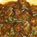 Pooja Maheshwari का कुकस्नैप जब उन्होंने वेज चिल्ली मंचूरियन (veg chilli manchurian recipe in hindi) बनाया था।