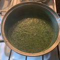 El cooksnap de Aurora cuando hizo Sopa crema de espinaca.