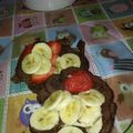 El cooksnap de Mercedes Juarez cuando hizo Pancakes de avena banana y chocolate amargo.