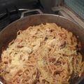 El cooksnap de yuly cuando hizo Espaguetis con atún, huevo y champiñones.