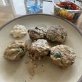 El cooksnap de Andrés Soria López-Santos cuando hizo Keftedes 🇬🇷 : mini hamburguesas griegas en airfryer, con patatas asadas.