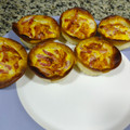 El cooksnap de Victor cuando hizo Miniquiches de bacon y queso con obleas.