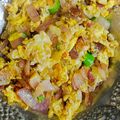 Kausalya's cooksnap of when they made காலிப்ளவர் முட்டை பொடிமாஸ்.