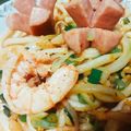 Cooksnap của Sakura khi họ làm theo món Mì UDon Xào Xúc Xích 소시지볶음 우동