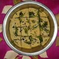 bina gupta 's cooksnap of when they made খমন ঢোকলা (Khaman Dhokla recipe in Bengali).