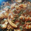 El cooksnap de Angélica cuando hizo Pollo mongoliano.