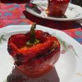 El cooksnap de mjmonseco cuando hizo Pimientos rojos rellenos de arroz y carne picada.