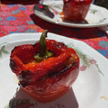 El cooksnap de mjmonseco cuando hizo Pimientos rojos rellenos de arroz y carne picada.