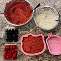 El cooksnap de Camila cuando hizo Pastel Red Velvet keto🎂.