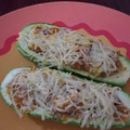 El cooksnap de aromadulce cuando hizo Calabacines rellenos de queso fresco granulado y atún.
