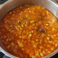 El cooksnap de portu cuando hizo Alubias blancas con chorizo picante, verduras y bacon.