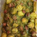 El cooksnap de anabel cuando hizo Macarrones con salsa de verduras.