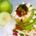 DROOLSOME MORSEL BY AFREEN WASEEM 's cooksnap of when they made Green Apple Salad with cheese dry fruits and strawberry sauce.