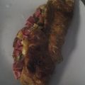 El cooksnap de Angie Escalante cuando hizo Omelet de jamón y queso.