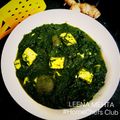 Leena Mehta's cooksnap of when they made Palak paneer.