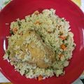 El cooksnap de Pepe Olivera cuando hizo Arroz con pollo verde (peruano).