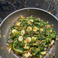 El cooksnap de mjmonseco cuando hizo Espinacas salteadas con jamón y gambas.