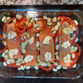 El cooksnap de jobuag cuando hizo Lomo de salmón con pimiento y philadelphia especiado al horno.