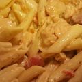 rmmckeithan85's cooksnap of when they made Cajun shrimp Mostaccioli pasta w/ andouille sausage.