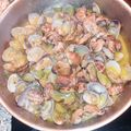 El cooksnap de Isa Muriel cuando hizo Almejas al vino blanco.