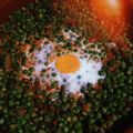 El cooksnap de Carla Moya 🌹 cuando hizo Guisantes con huevo y jamón al horno.